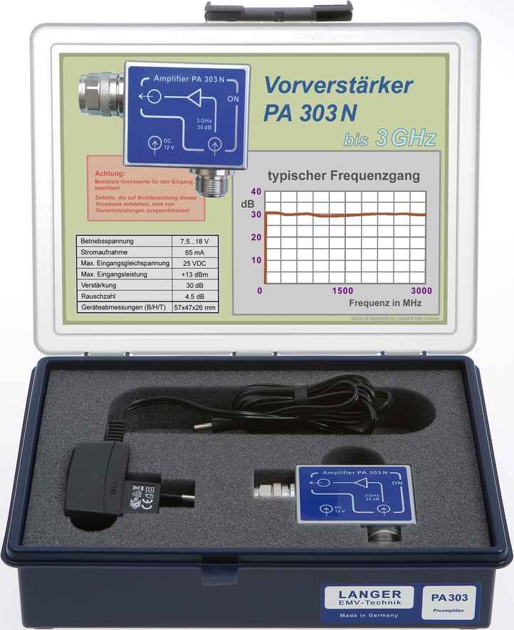 PA 303 N set, Preamplifier 100 kHz up to 3 GHz